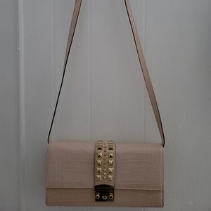Mario Valentino Envelope Croc Rose Crossbody